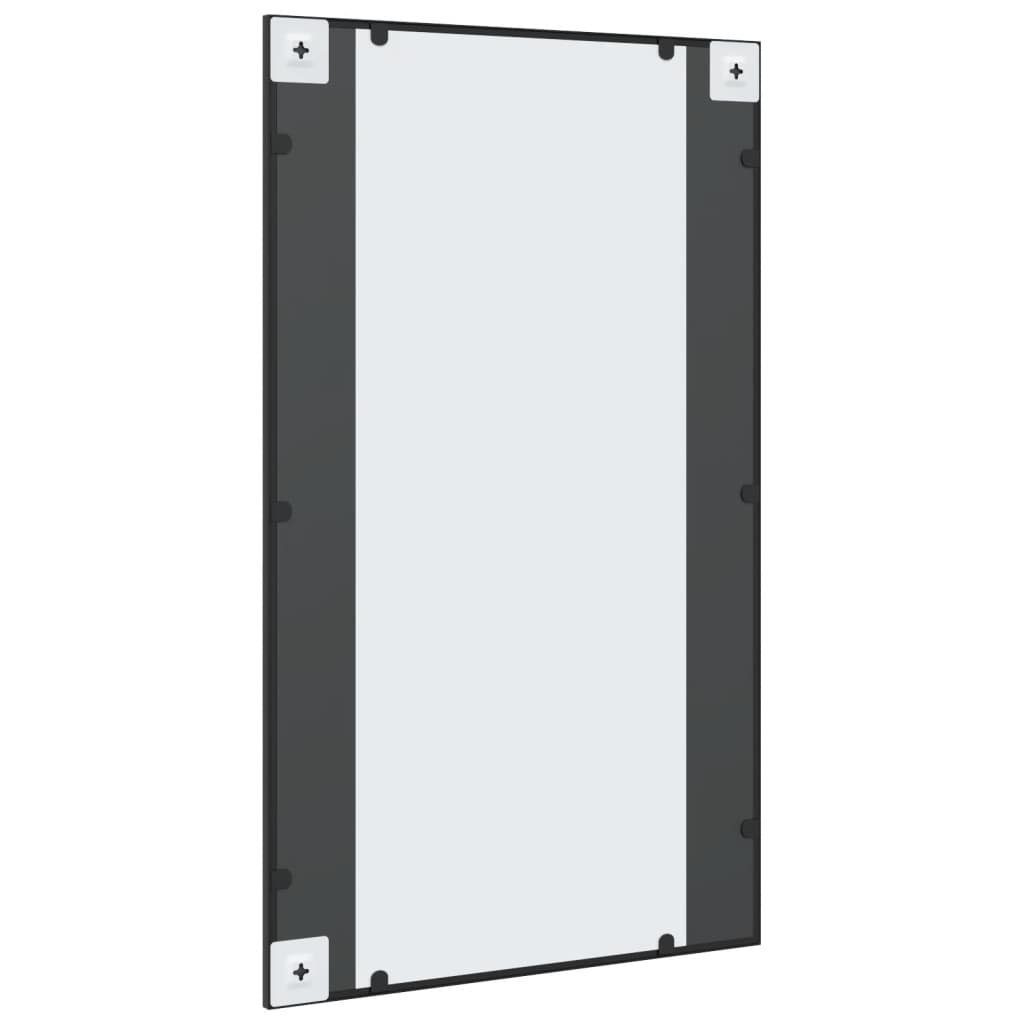 vidaXL Spiegel Wandspiegel Schwarz 60x100 cm Rechteckig Eisen (1-St)