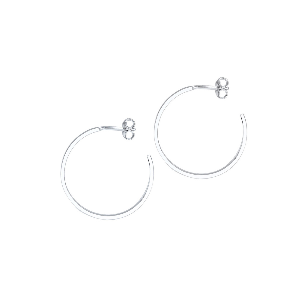 Elli Elli Boucles d'Oreilles Creolen Hänger Basic Geo Trend Blogger 925 Silber Boucles d'oreilles