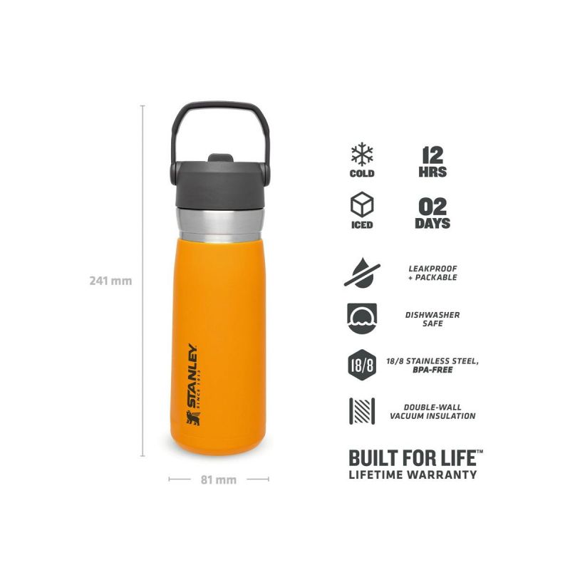 Thermoflasche Stanley, Go Iceflow Flip Straw Water Bottle 22oz \/ 650ml Saffron