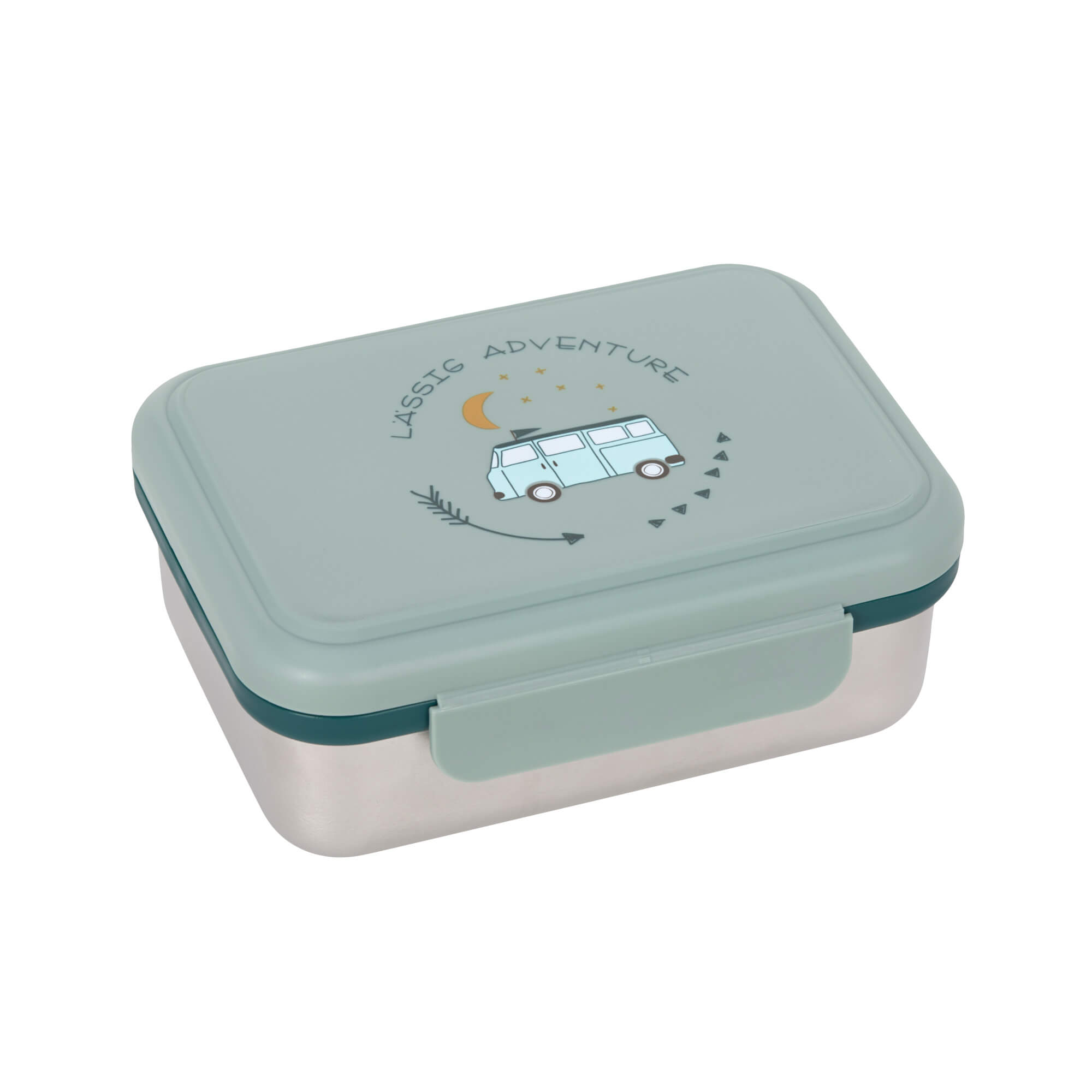 Kinder Brotdose Edelstahl - Lunchbox, Adventure Bus