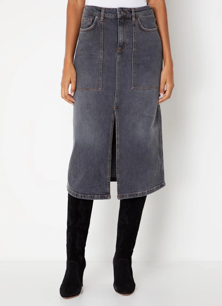 jupe midi en jean Chicky de ba&sh avec fente