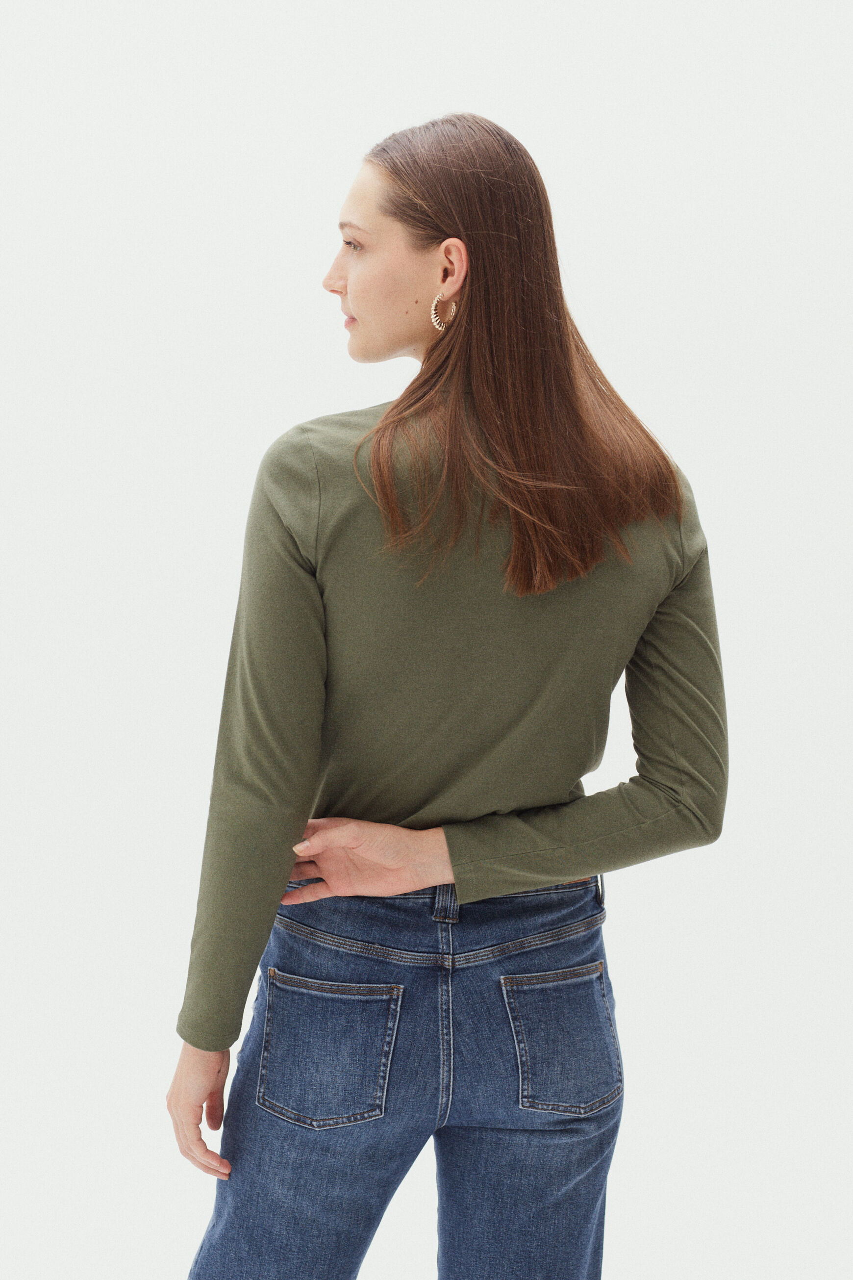t-shirt tina b vert kaki femme