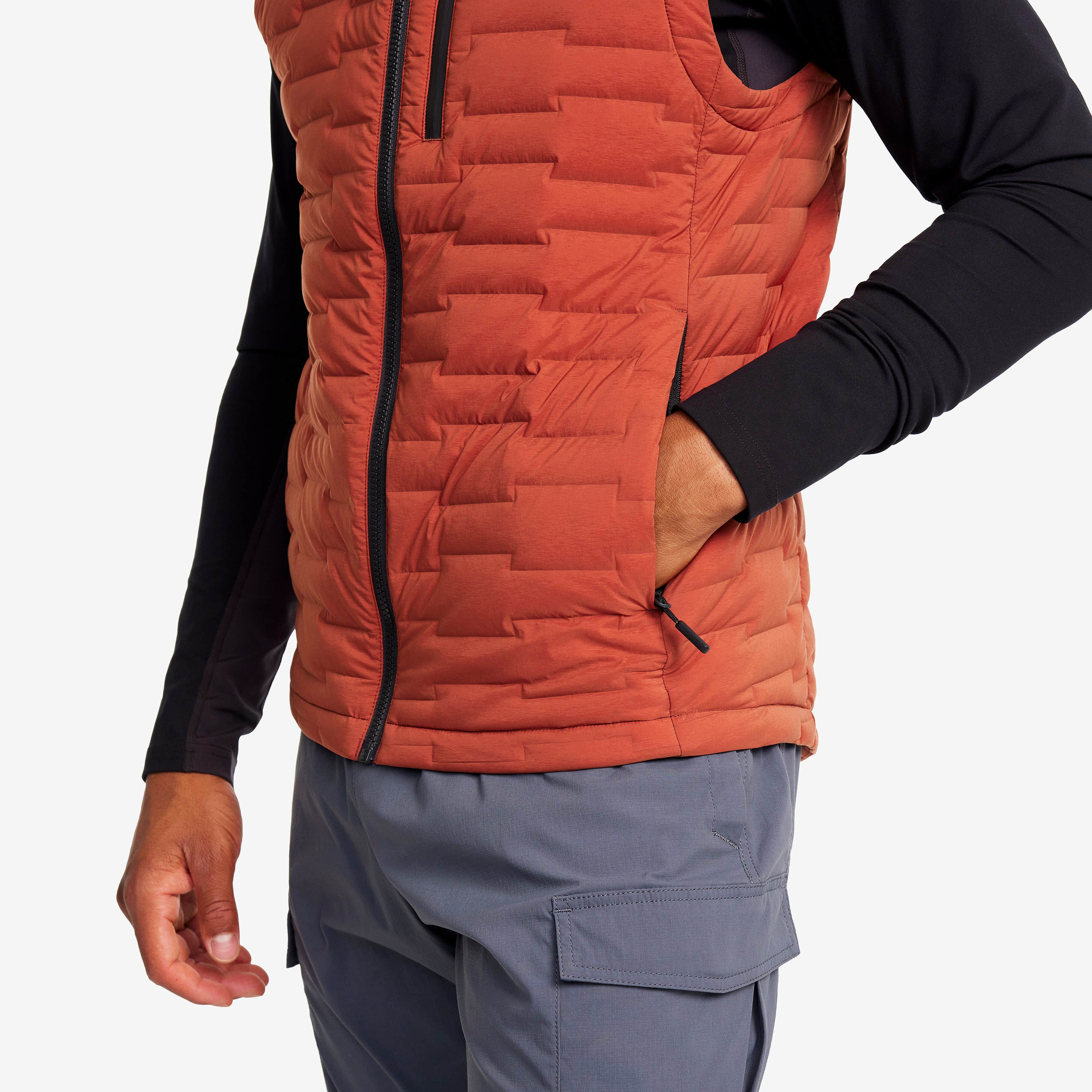 Flex Stretch Down Vest Homme Rusty Orange