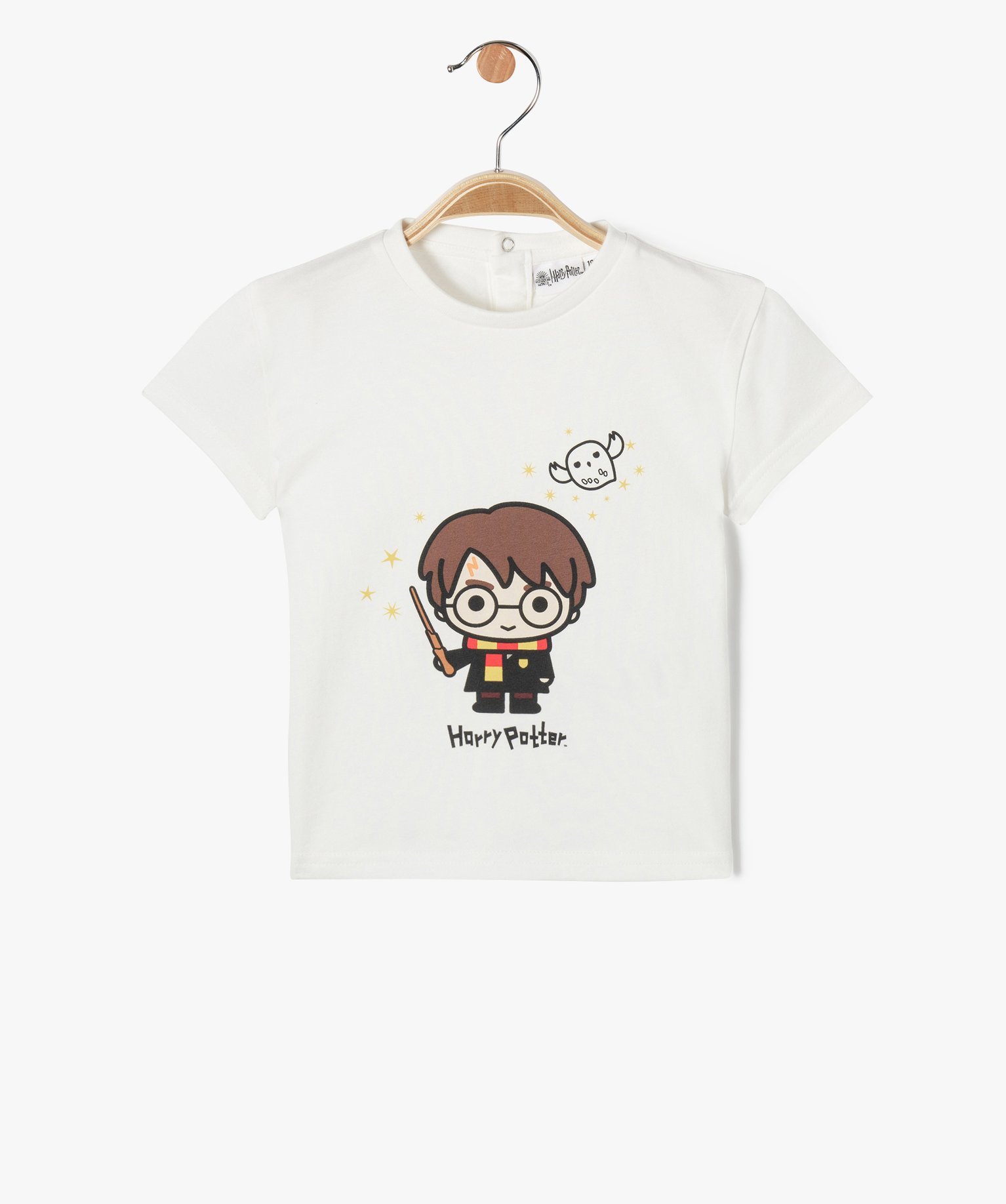 Tee-shirt à manches courtes en coton imprimé ciné bébé ... beige | GEMO