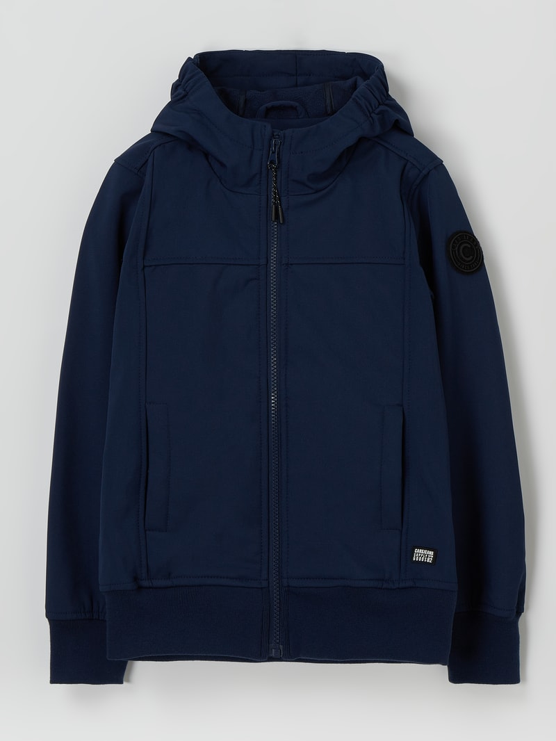 Softshell-Jacke mit Kapuze Modell 'Zotts' in marineblau