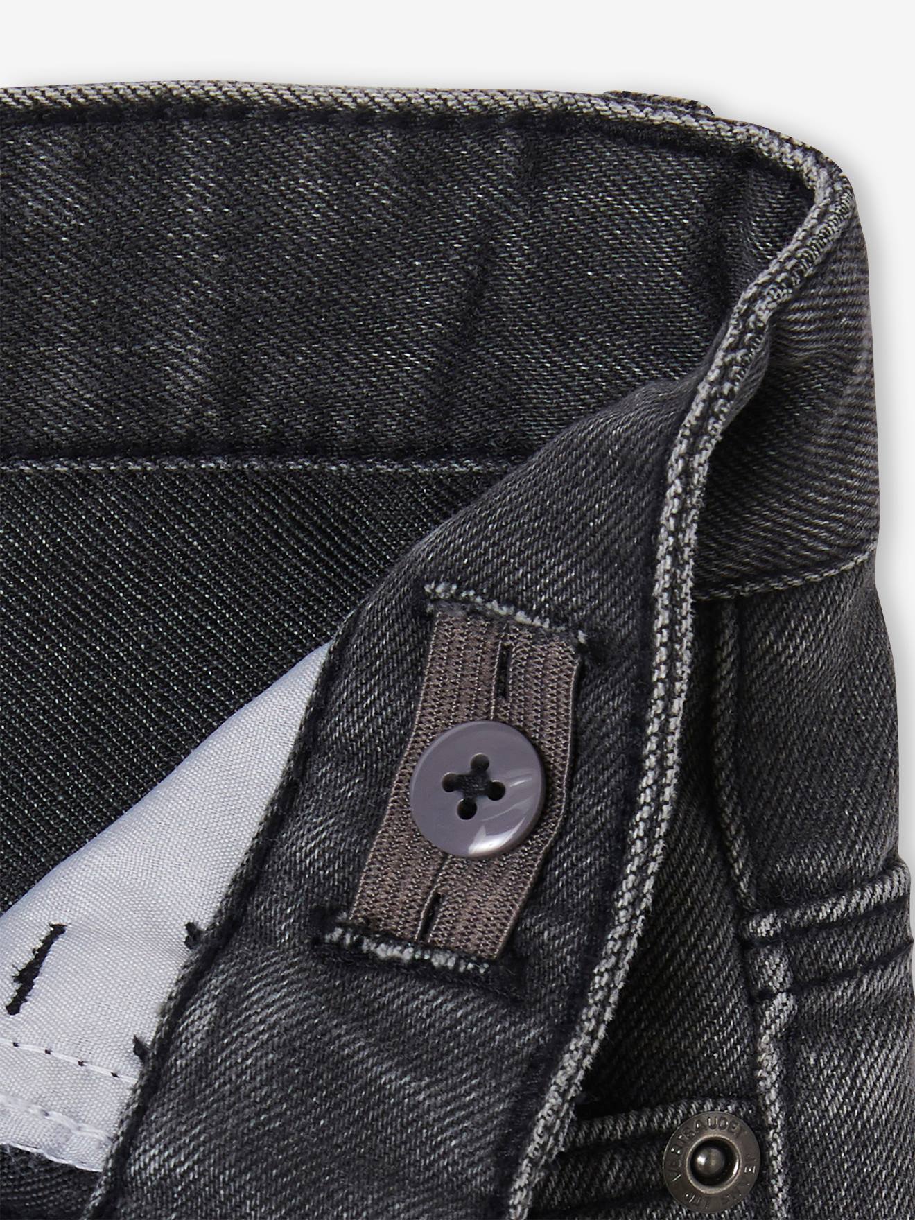 Vertbaudet Die UNVERWÜSTLICHE, robuste Jungen Jeans, Straight-Fit - grau