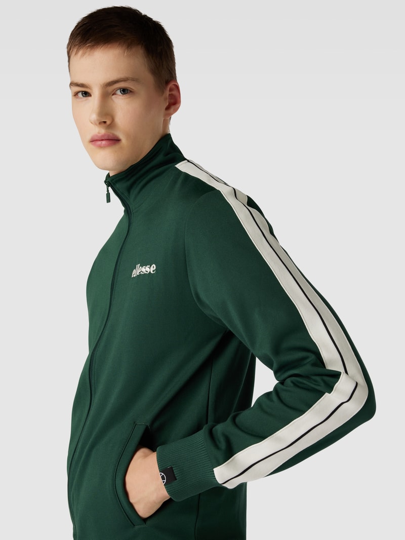 Trainingsjacke mit Eingrifftaschen Modell 'SCHIANVONE' in dunkelgrün