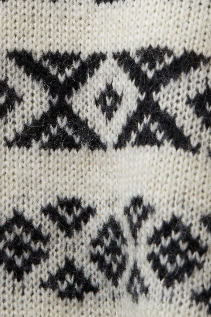 Jacquard-Rollkragenpullover aus Wollmix