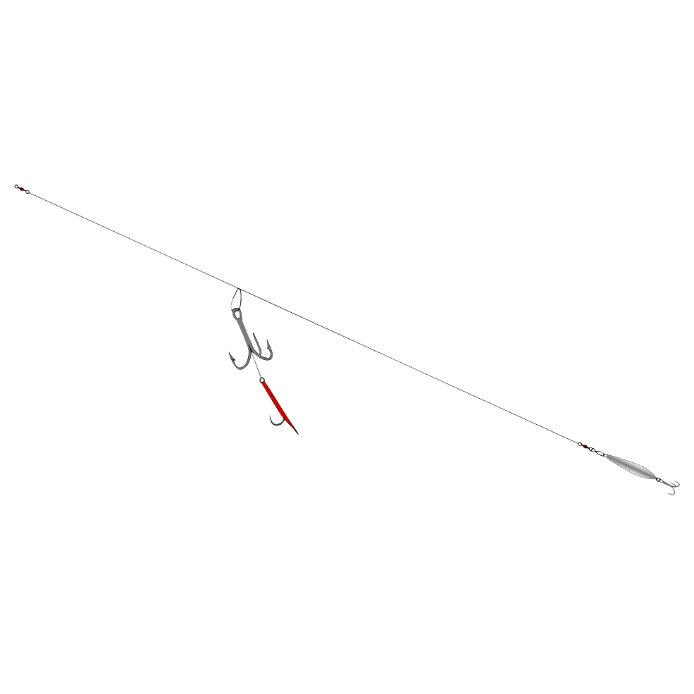 Balzer Überbeisser System mit Gummi Makk 71° North (rot)