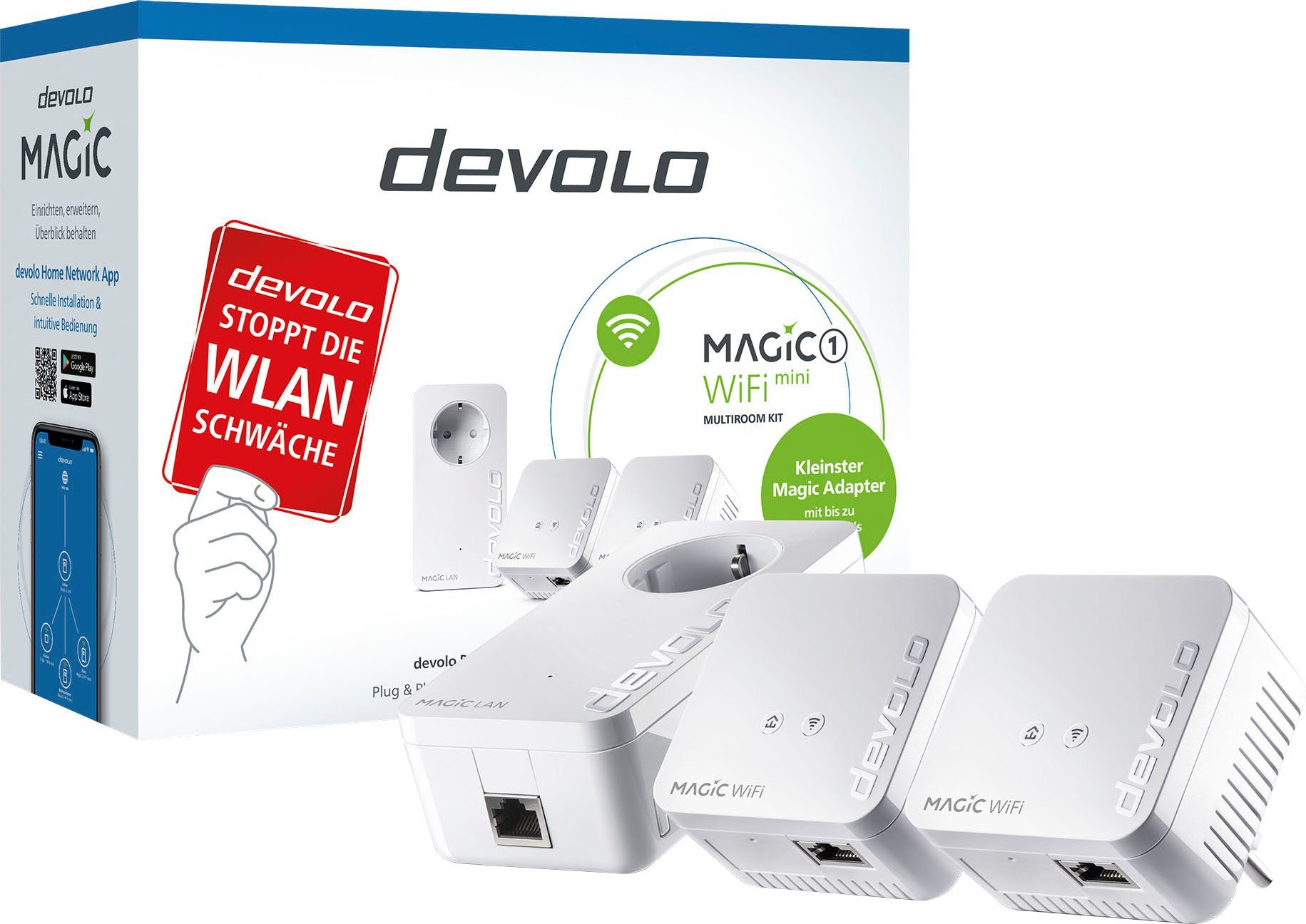 DEVOLO Magic 1 WiFi mini Multiroom Kit (1200Mbit, G.hn, Mesh) WLAN-Router