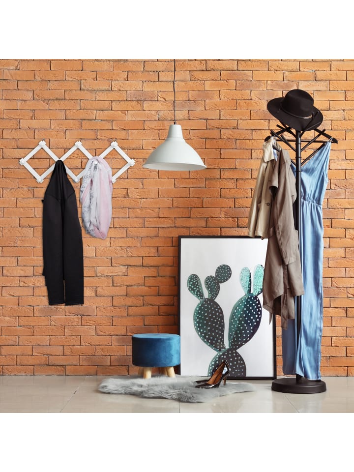 relaxdays Wandgarderobe in Weiß günstig kaufen onesize