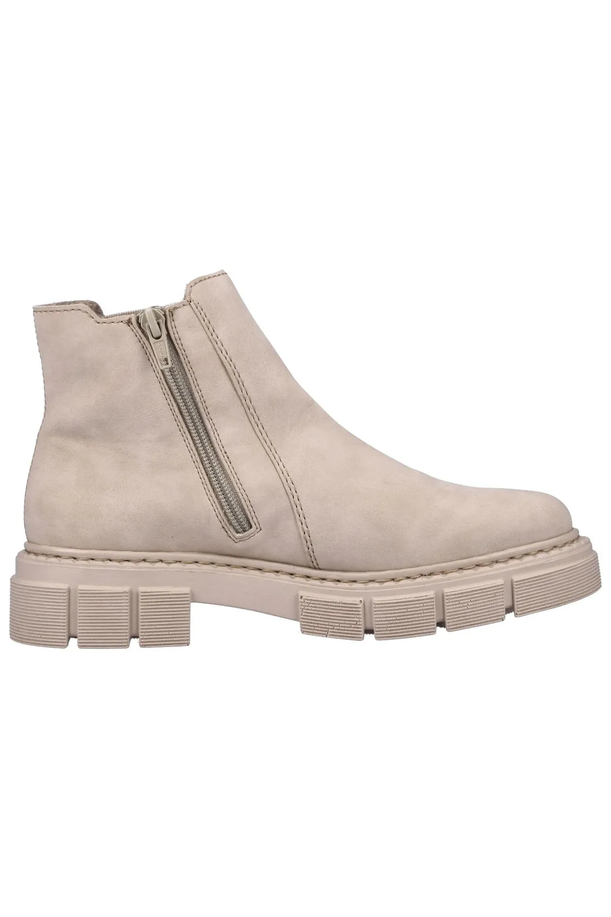 Rieker  Stiefelette - Beige - Blockabsatz