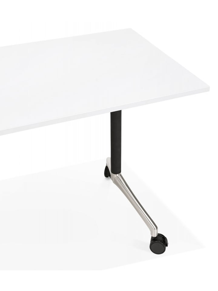 KADIMA DESIGN Klappschreibtisch FLEXO Weiß Holz Metall | 140x70x73 cm in Weiß günstig kaufen