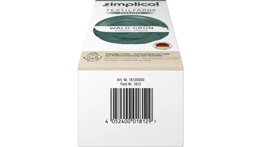 Simplicol Textilfarbe Intensiv Wald-Grün 150 ml