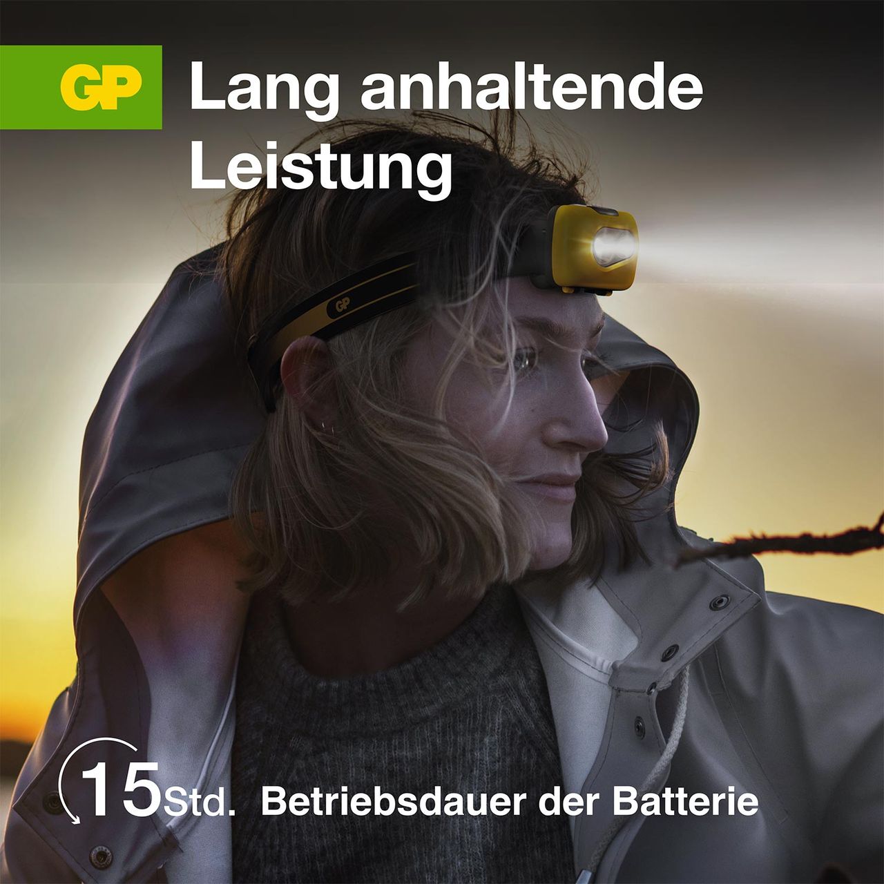 GP Battery Stirnleuchte CH42 - Gelb