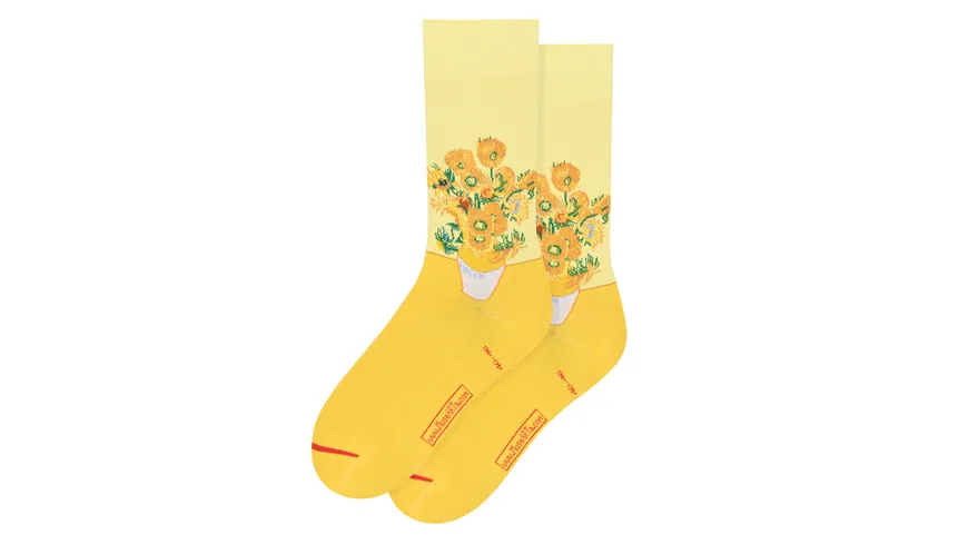 MuseARTa Unisex Socken Vincent van Gogh - Sunflowers gelb