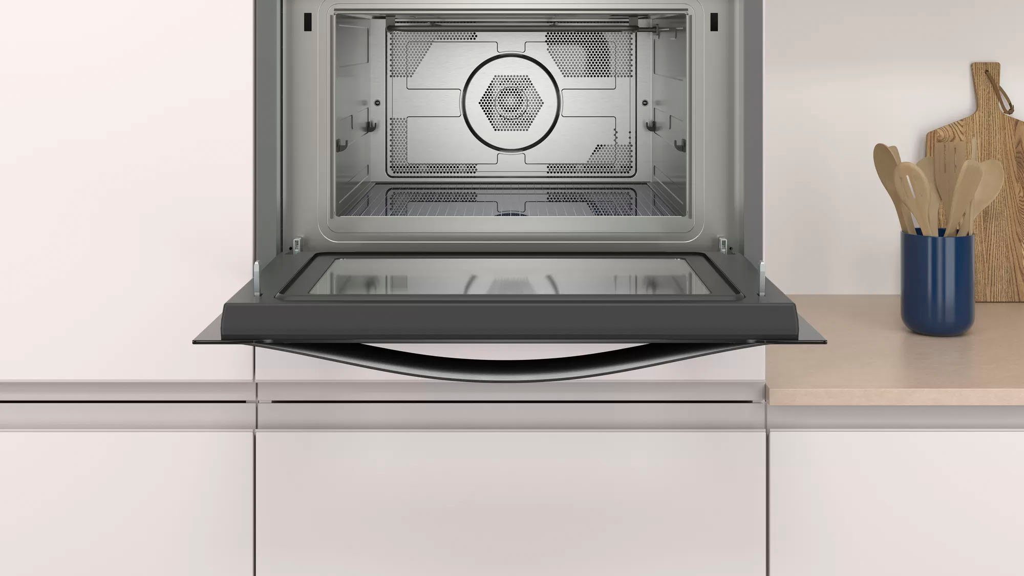 Constructa Einbau-Mikrowelle CC4W91962, Großflächengrill, Heißluft, Mikrowelle, Umluftgrillen, 44 l