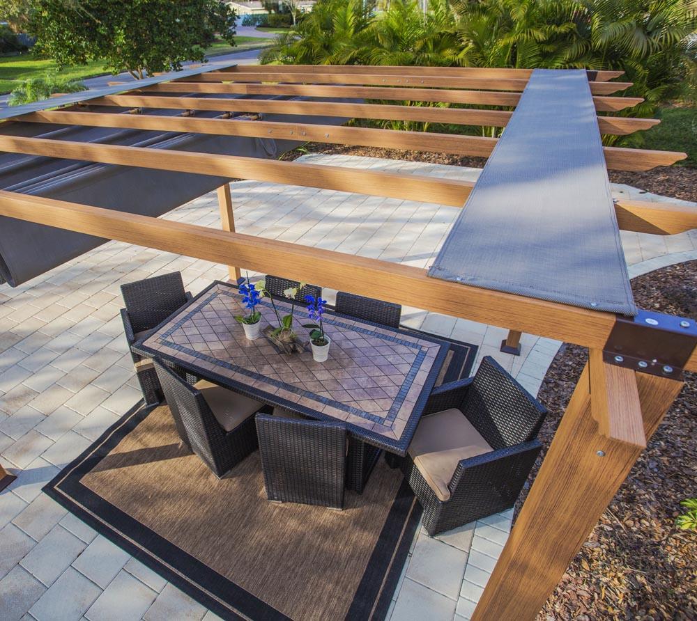 50NRTH Paragon Outdoor Pavillon Florida ca. 12,25 m² Holzoptik