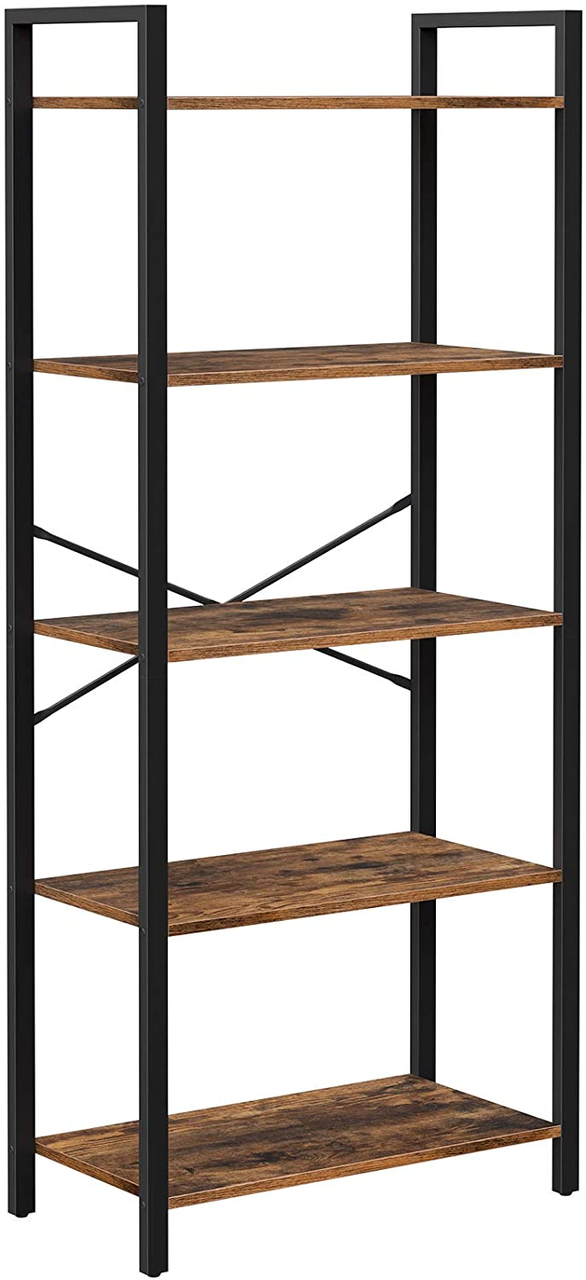 Vasagle Leiterregal, 66x30x153cm, Rustikales Braun