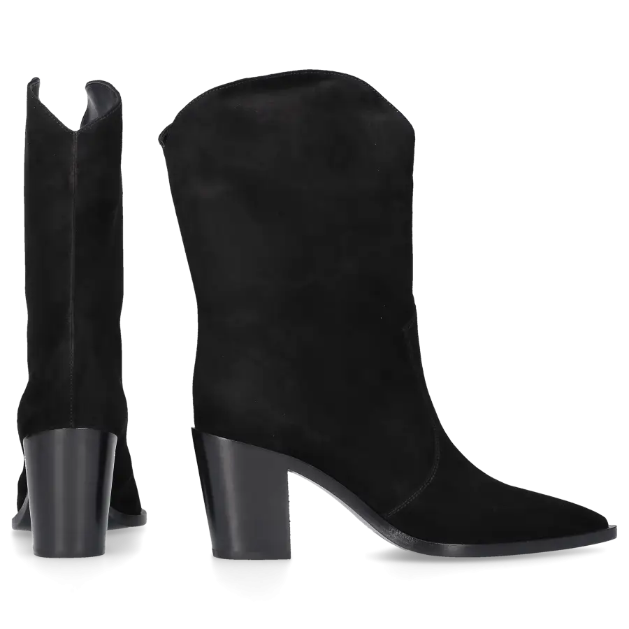 Gianvito Rossi - Stiefeletten DENVER Veloursleder - schwarz