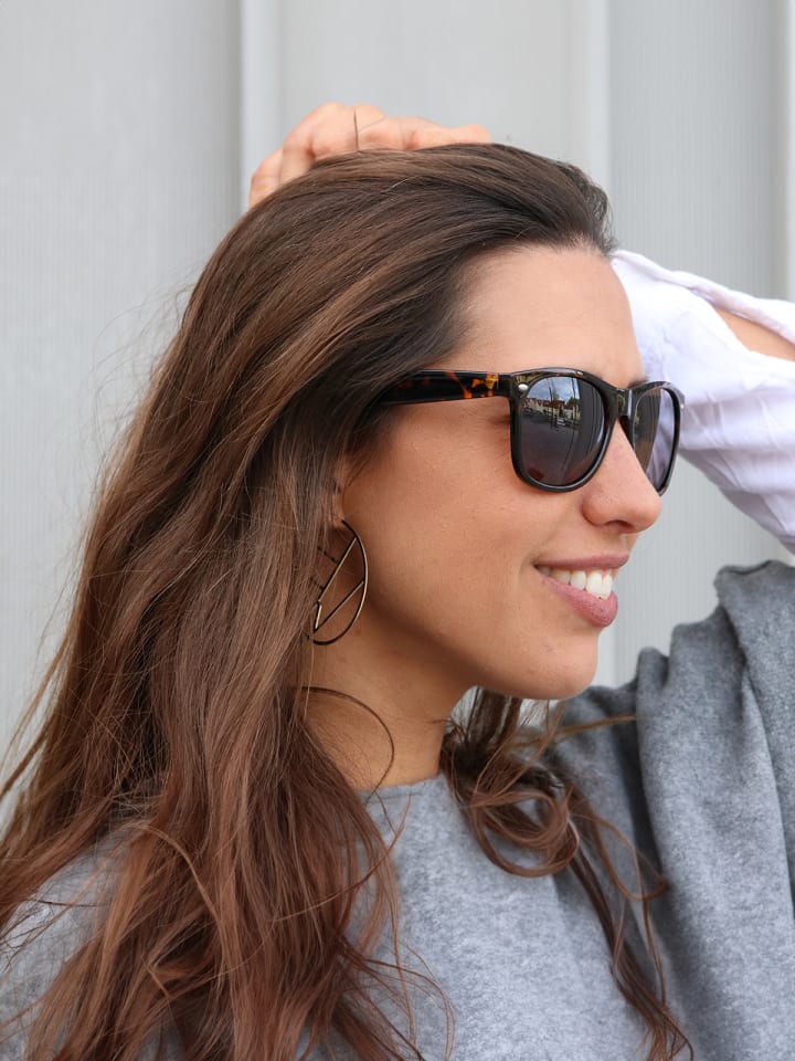 styleBREAKER Nerd Sonnenbrille in Braun Demi / Braun Verlauf günstig kaufen onesize