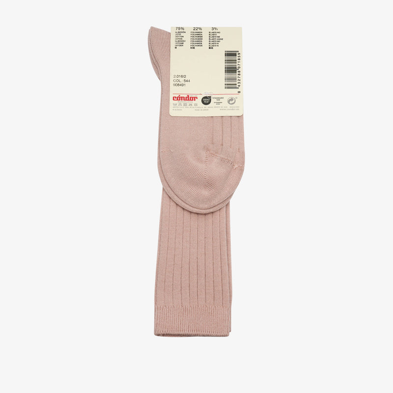 rib kniestrümpfe - Rose