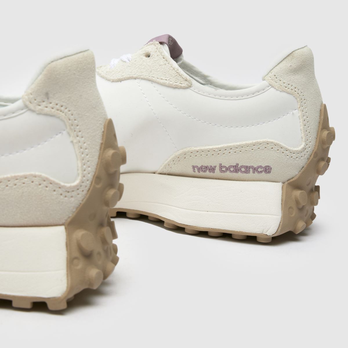 New Balance 327 träningsskor i vitt och lila