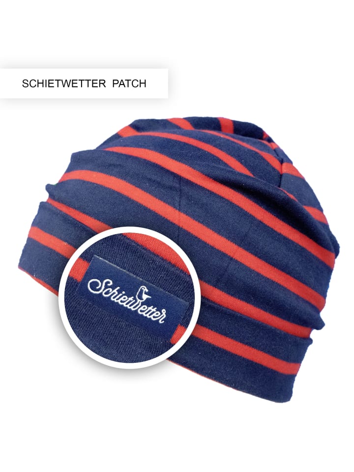 SCHIETWETTER Mütze , dehnbar, modisch, flauschig in navy-rot günstig kaufen onesize