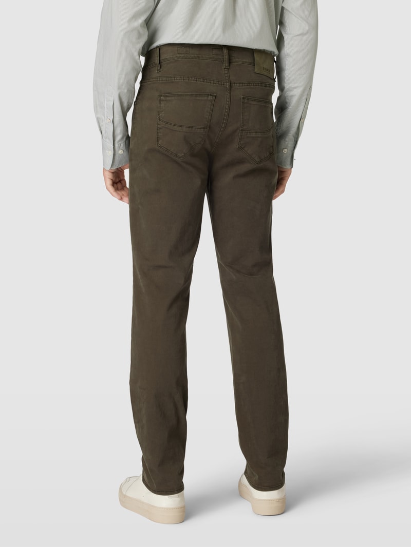 Hose im 5-Pocket-Design Modell 'Cadiz' in olivgrün