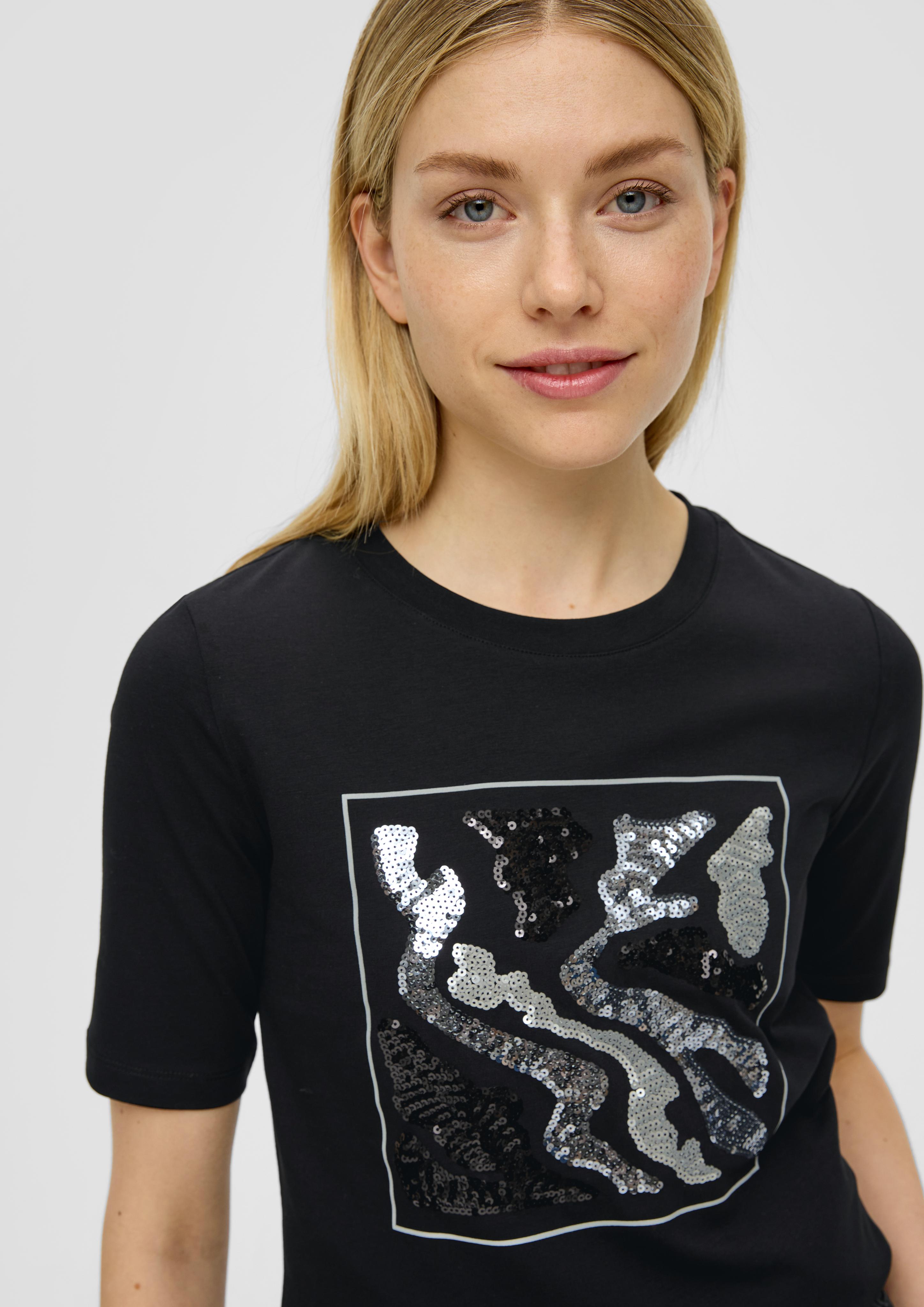 T-Shirt mit Pailletten-Detail  2152053-99D0