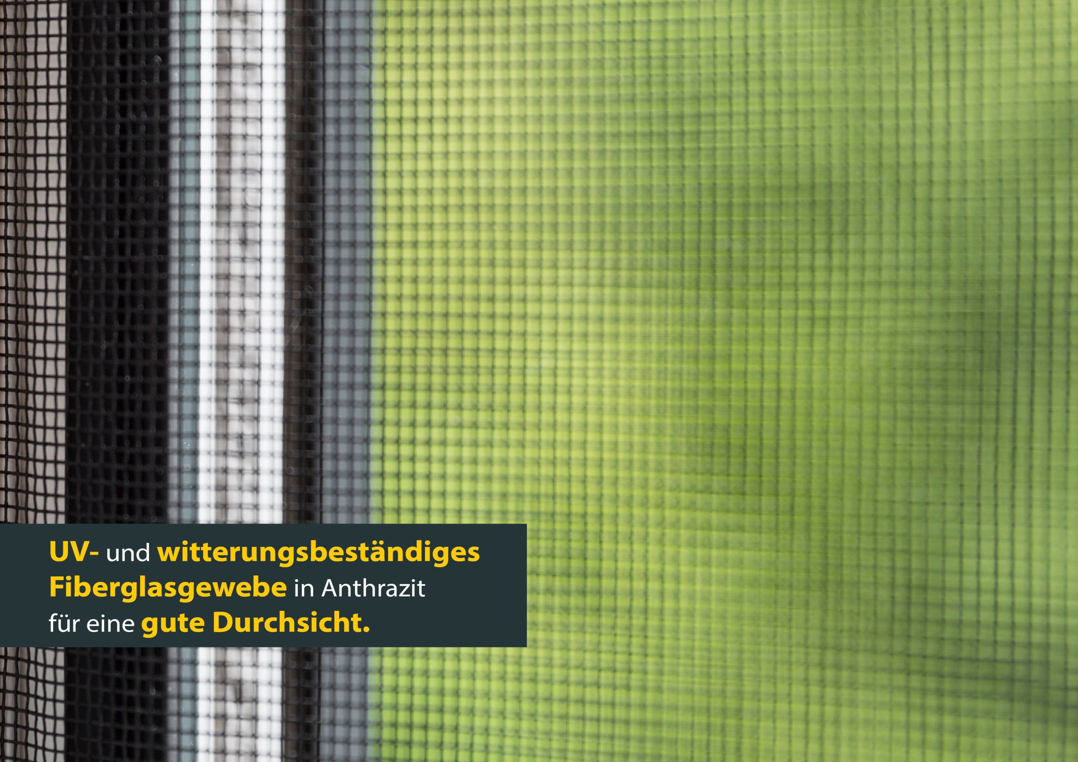 SCHELLENBERG Insektenschutz-Fensterrahmen Magnetrahmen mit Fiberglasgewebe für Fenster, Fliegengitter kürzbar, 100 x 120 cm, anthrazit, 50748