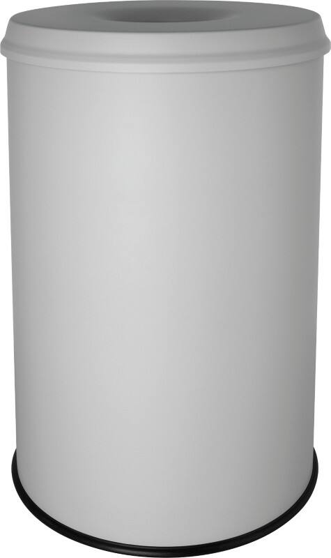 helit Sicherheitspapierkorb Pulverbeschichteter Stahl Grau 32 cm x 50,5 cm