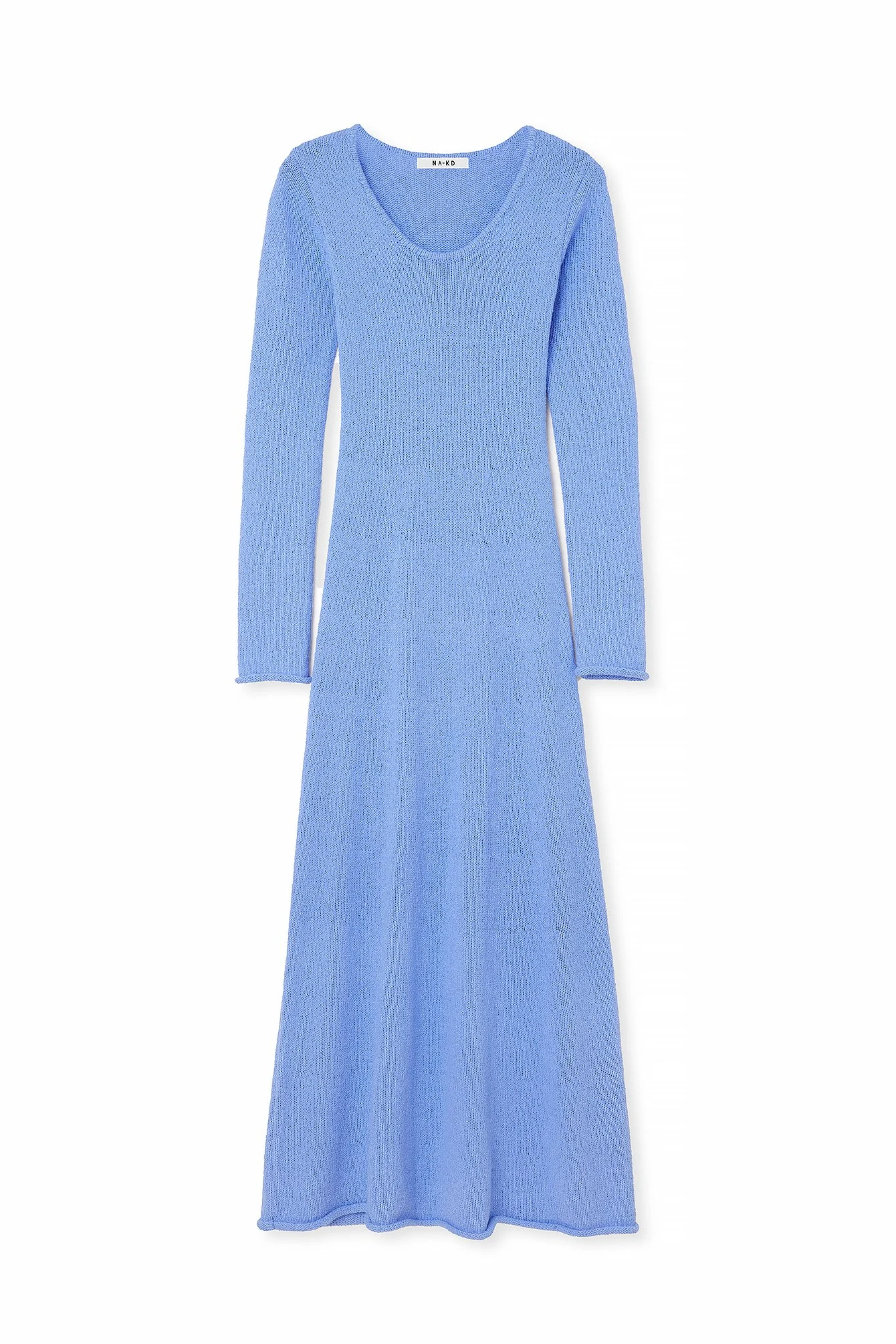 Langärmeliges Maxi-Strickkleid