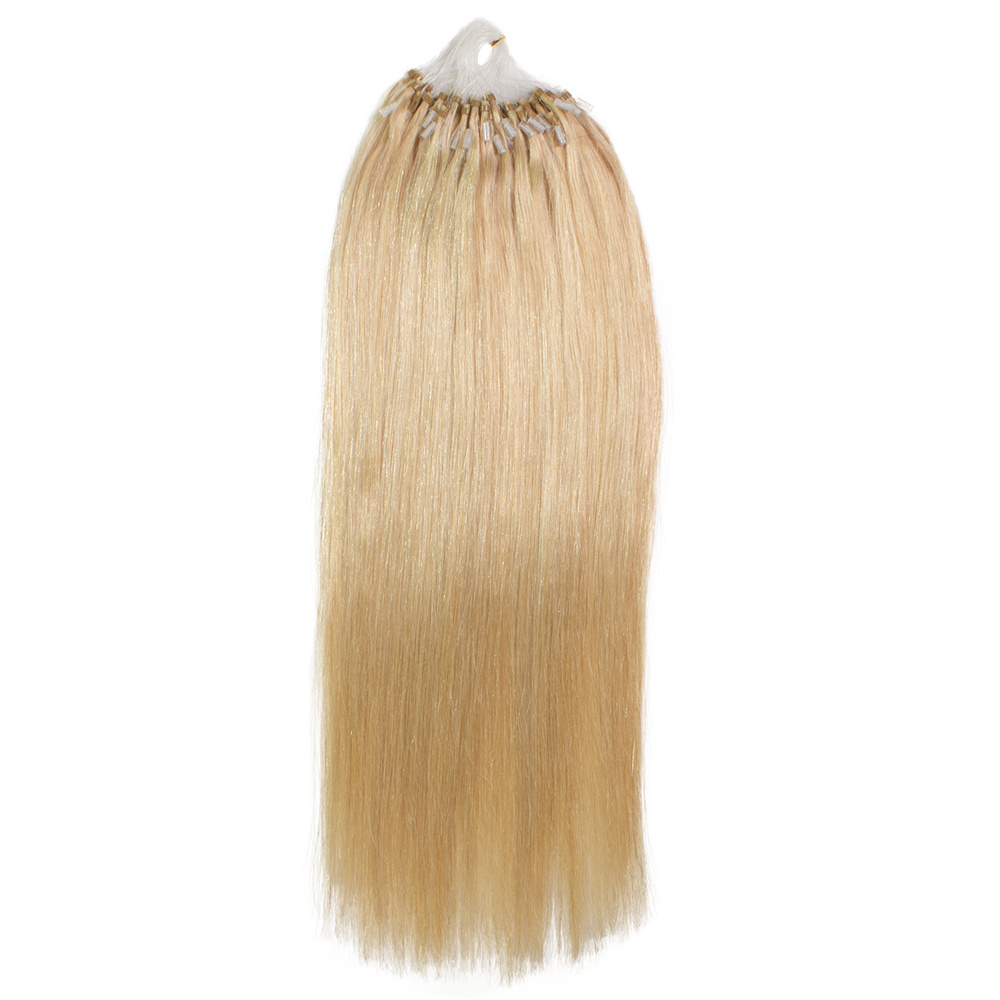 hair2heart Extensions à froid Microring Premium cheveux naturels #22 Blond doré 0.5g extensions