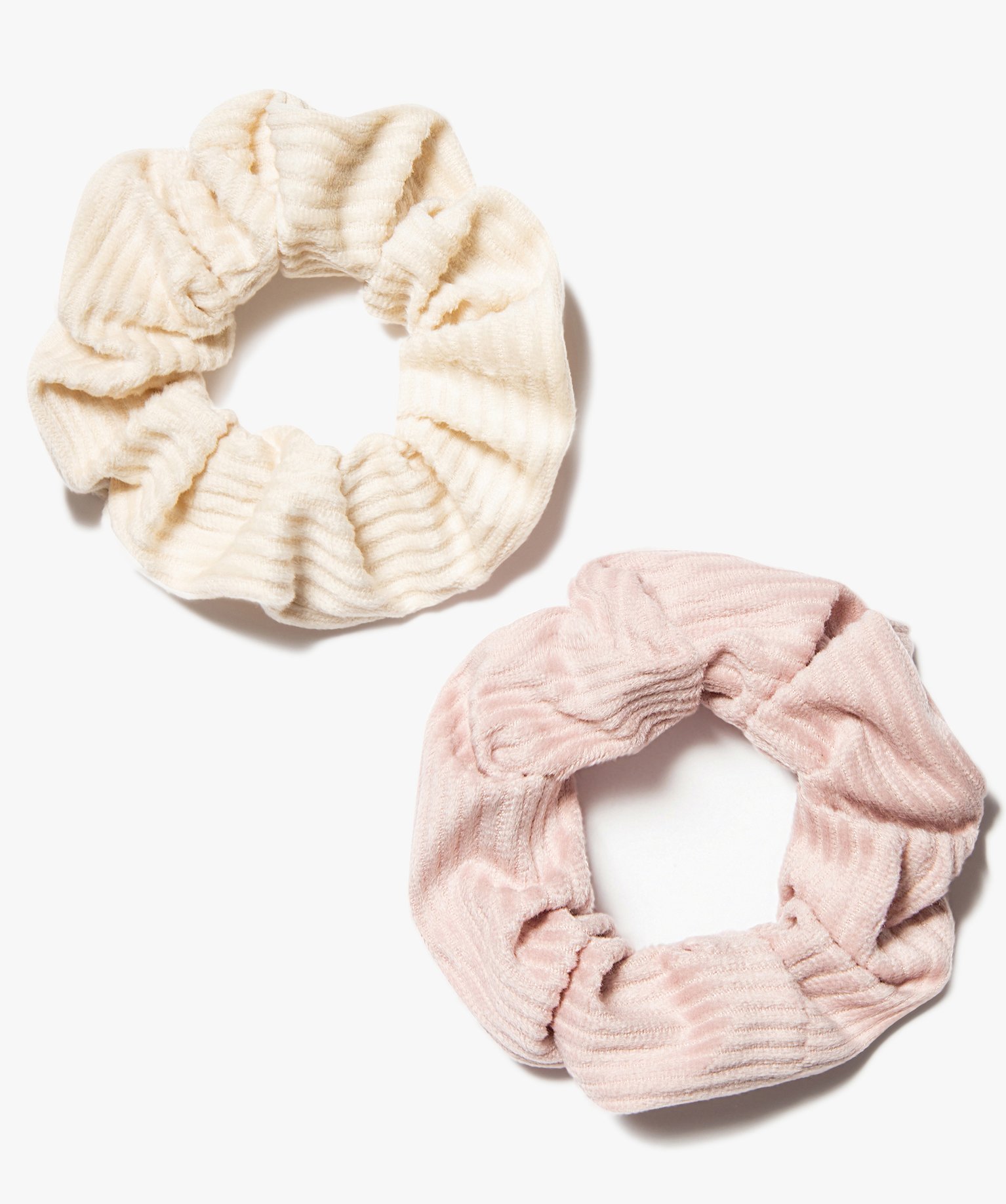 Chouchous femme en velours ctelé (lot de 2) rose | GEMO
