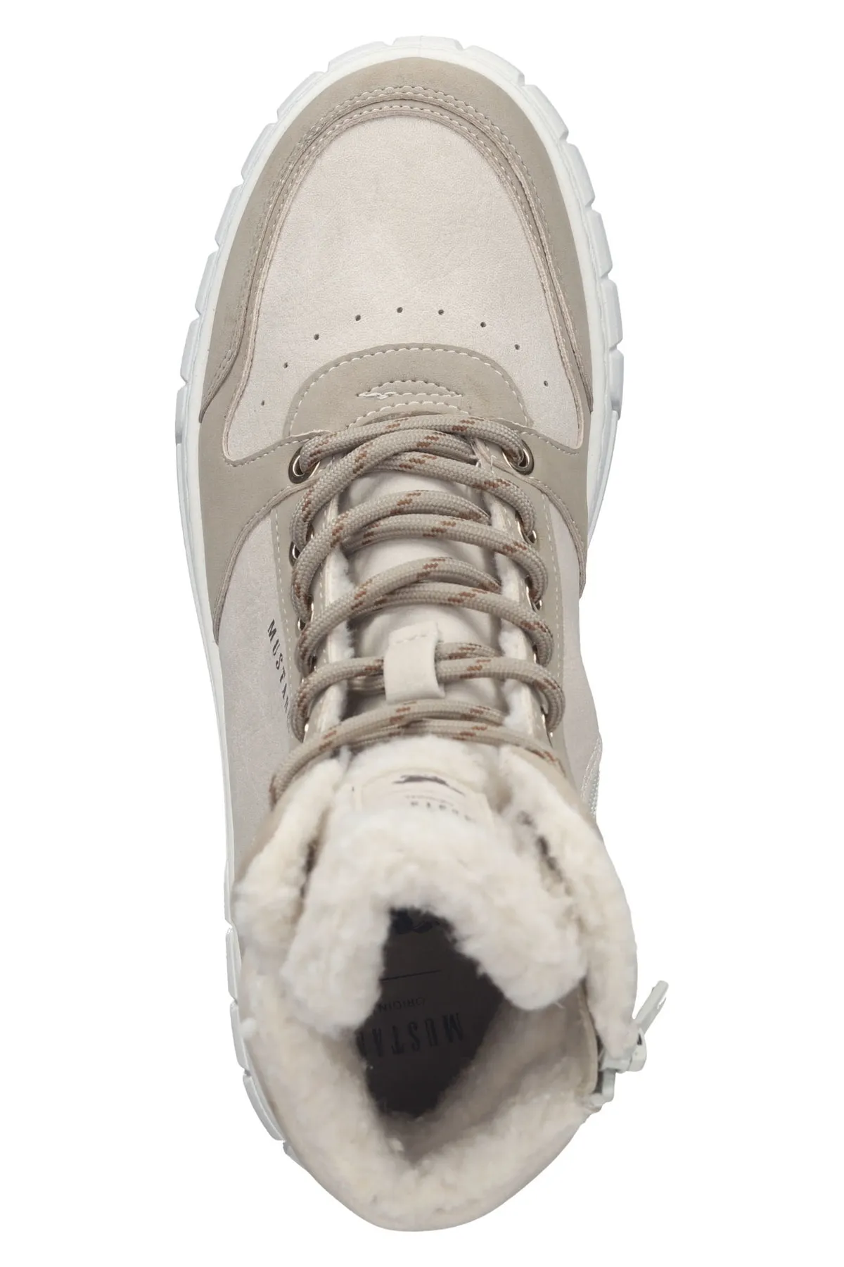 Mustang  Stiefelette - Ecru - Flacher Absatz