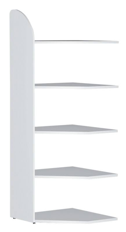 Kerkmann Eckregalfeld Regalsystem Dante Weiß 600 x 325 x 1.900 mm