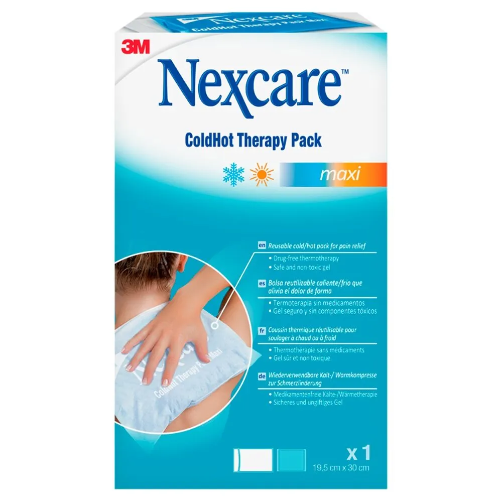 Nexcare ColdHot Therapy Pack Maxi, herbruikbaar koud- en warm gelpak, 19,5 x 30 cm