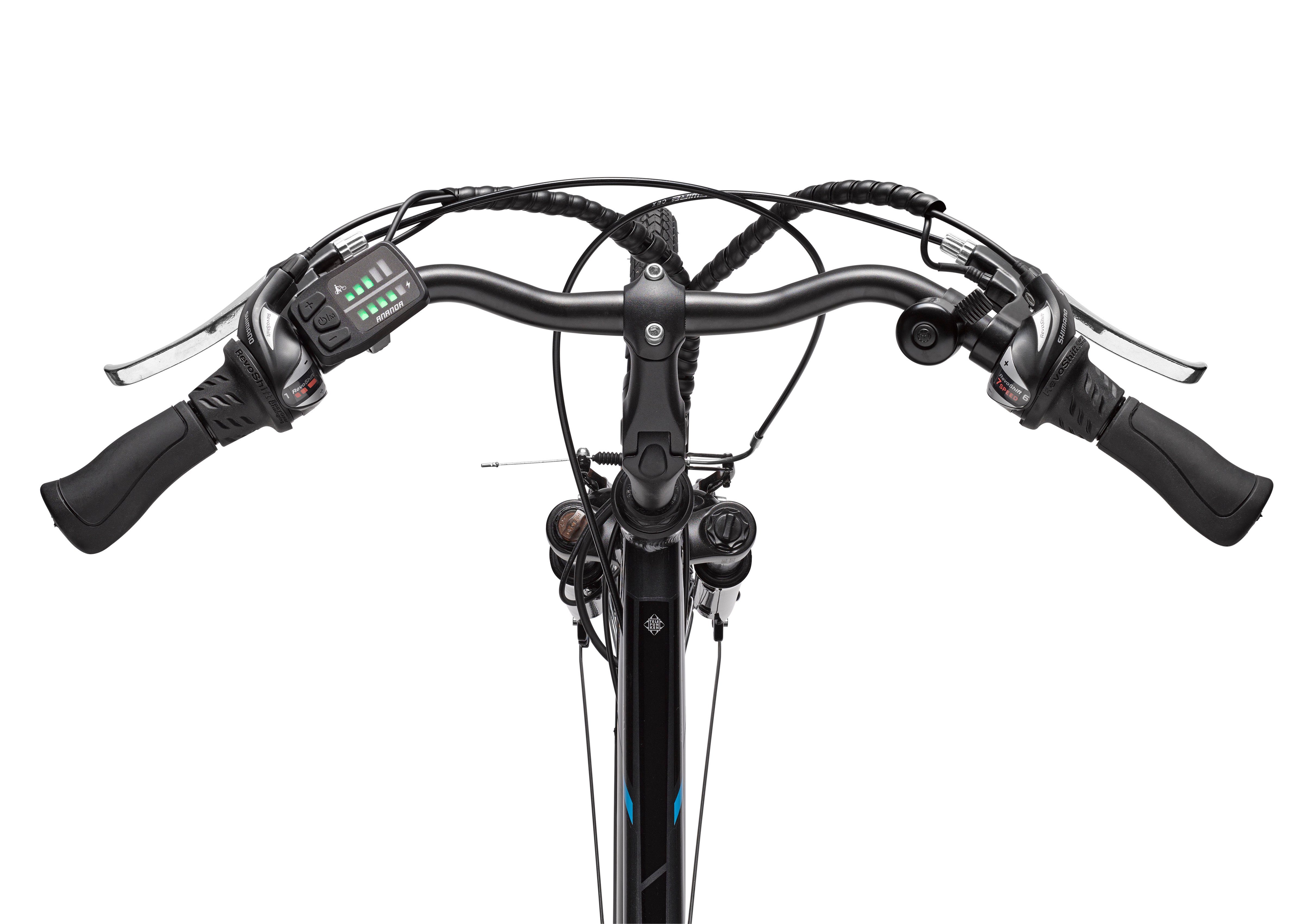 Telefunken E-Bike Expedition XT481, 21 Gang Shimano, Heckmotor, 374,4 Wh Akku, mit Fahrradtasche