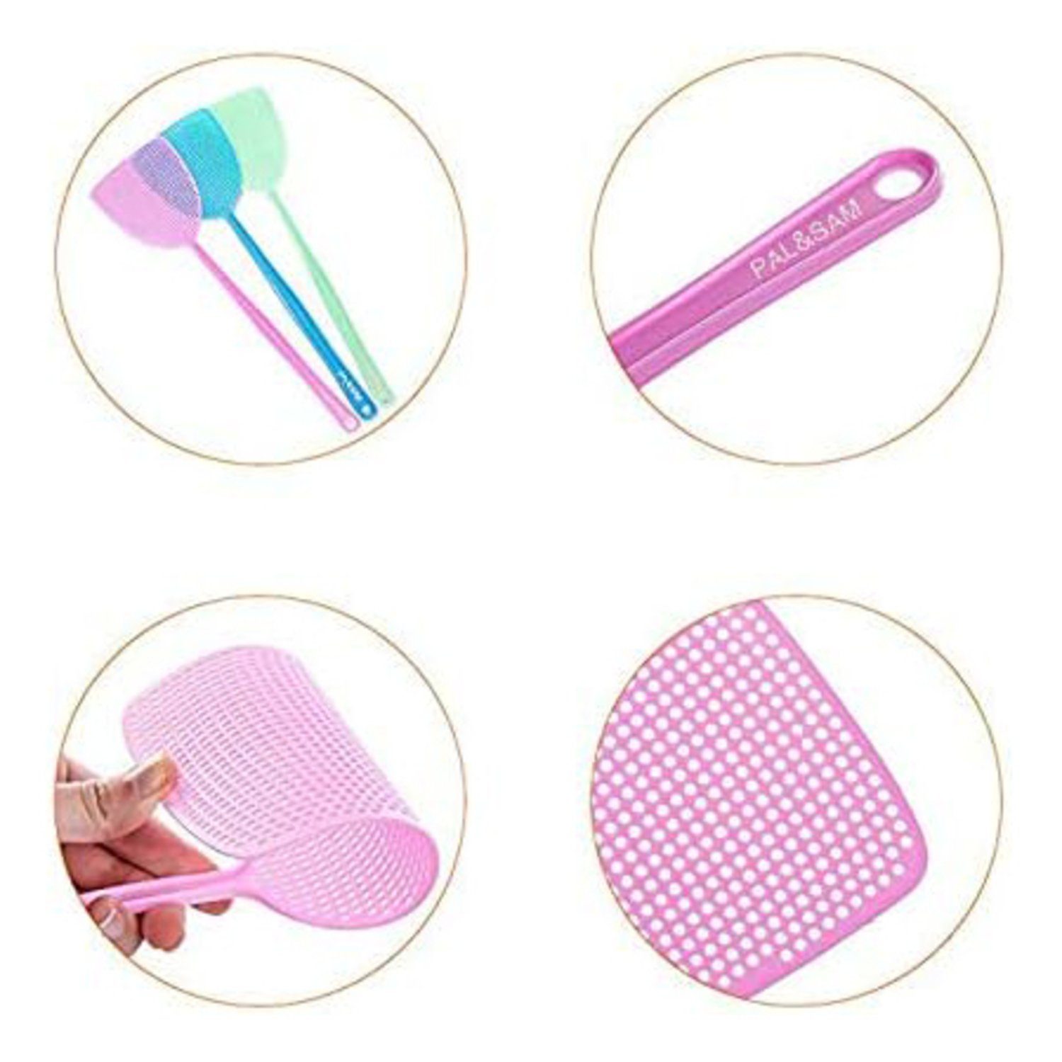 Devenirriche Fliegenwedler 3 Stück Fliegenklatsche,Fly swatter,Fliegenschutz,mückenschutz