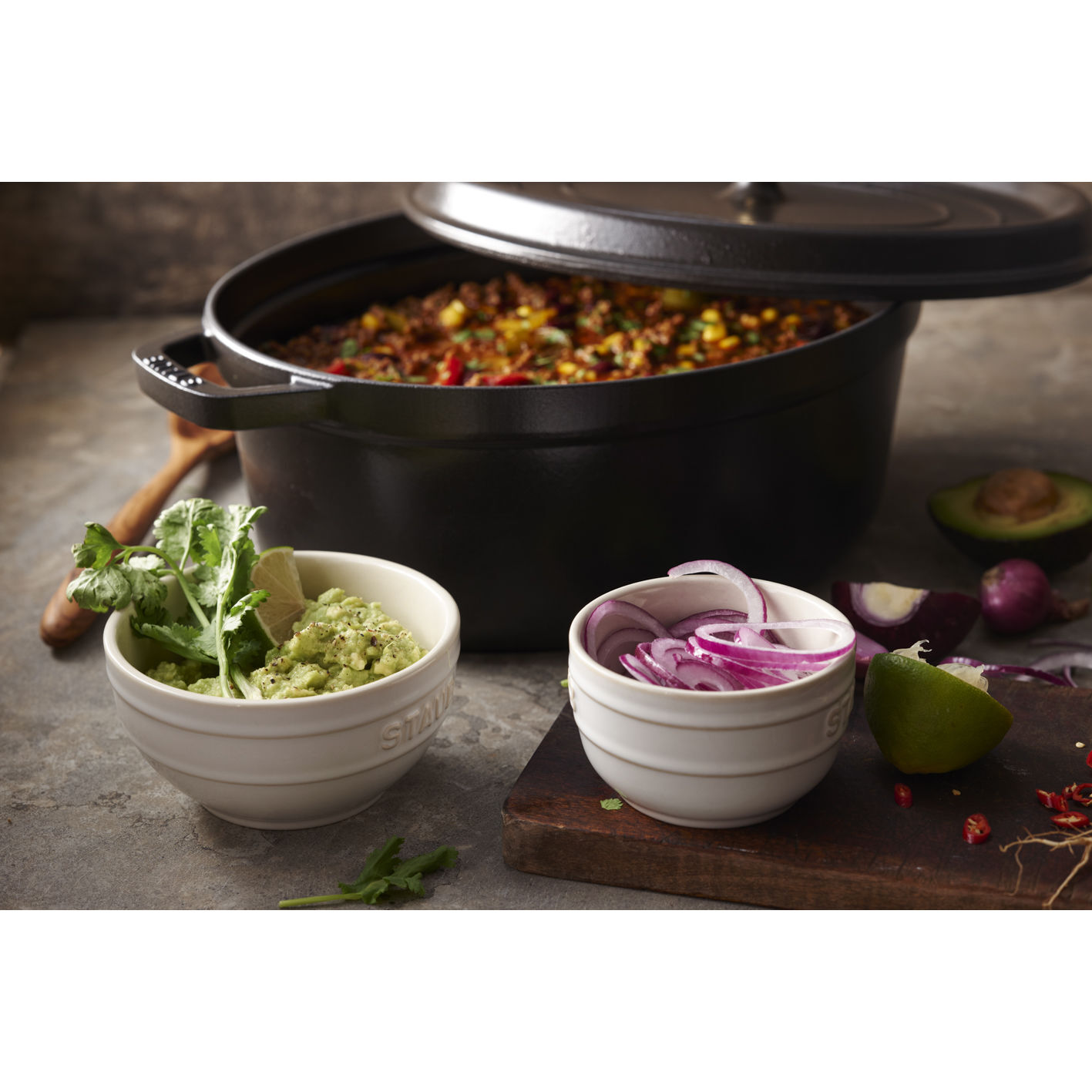Cocotte 41 cm, oval, Schwarz, Gusseisen