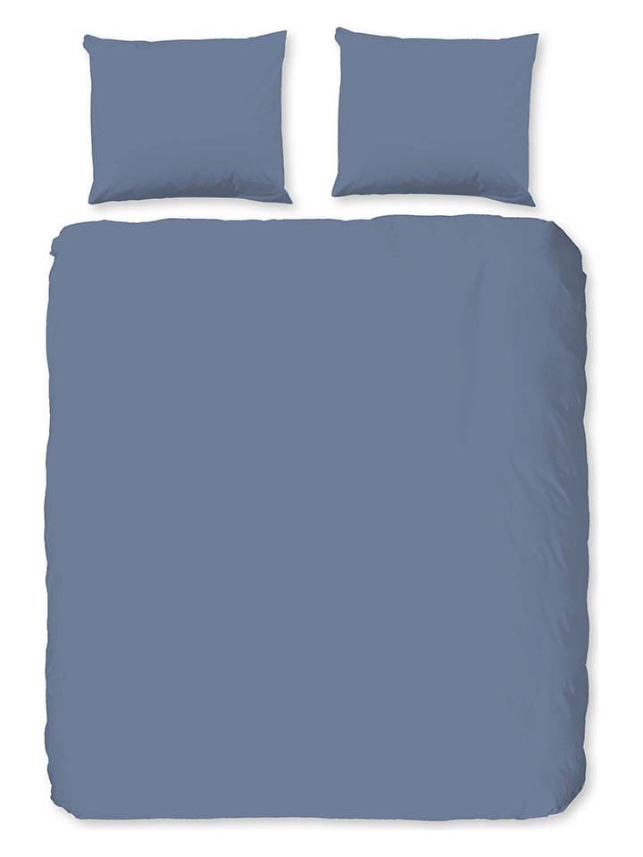 Good Morning Flanell-Bettwäsche-Set in Blau günstig kaufen