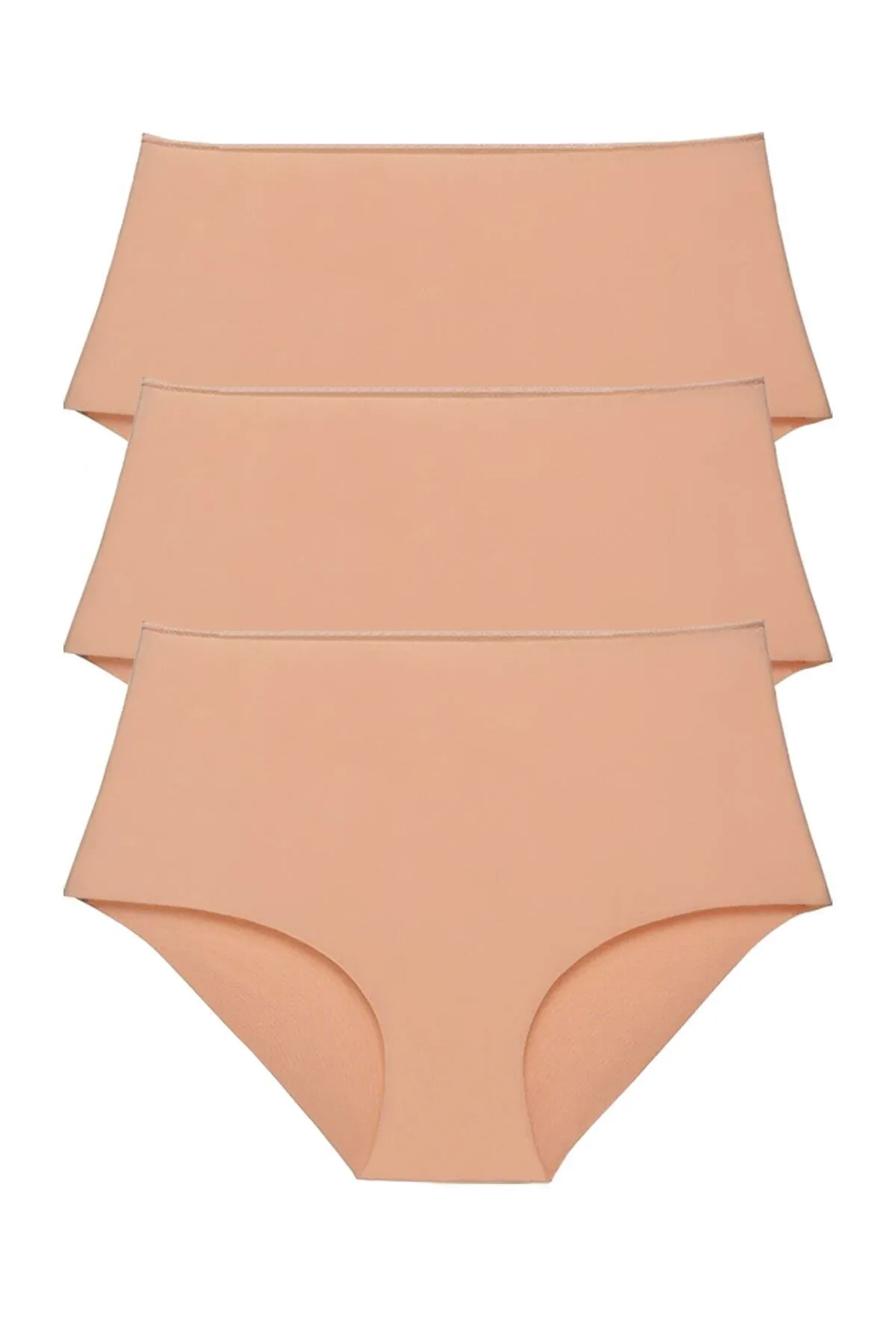 Sensu  Nahtlose, lasergeschnittene Höschen mit hoher Taille für Damen (ELASTY WAIST), 3er-Set