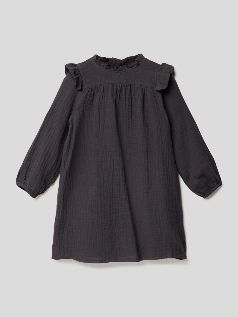 Kleid mit Rüschen Modell 'KMGTHYRA' in graphit