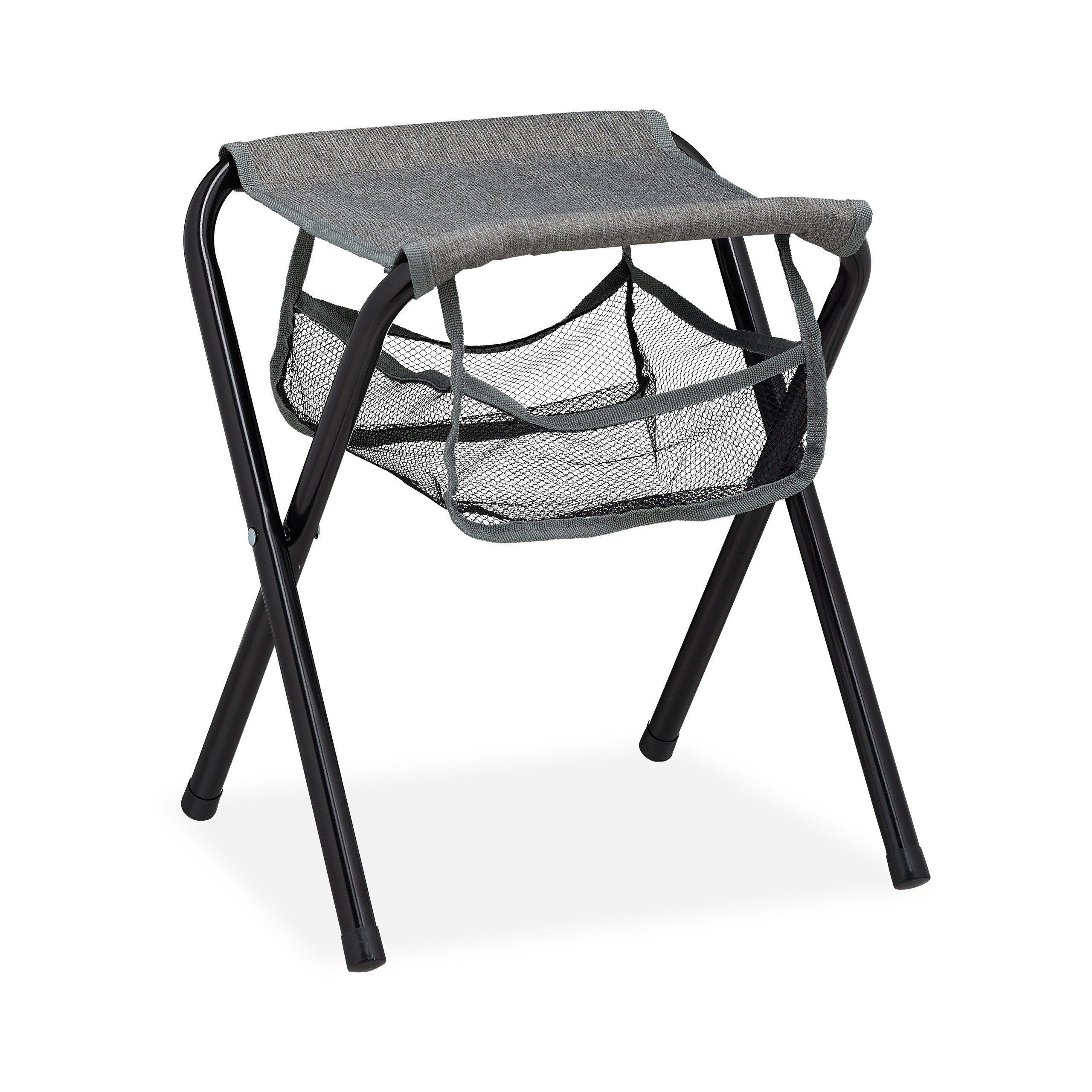 relaxdays Campinghocker Campinghocker faltbar mit Tasche