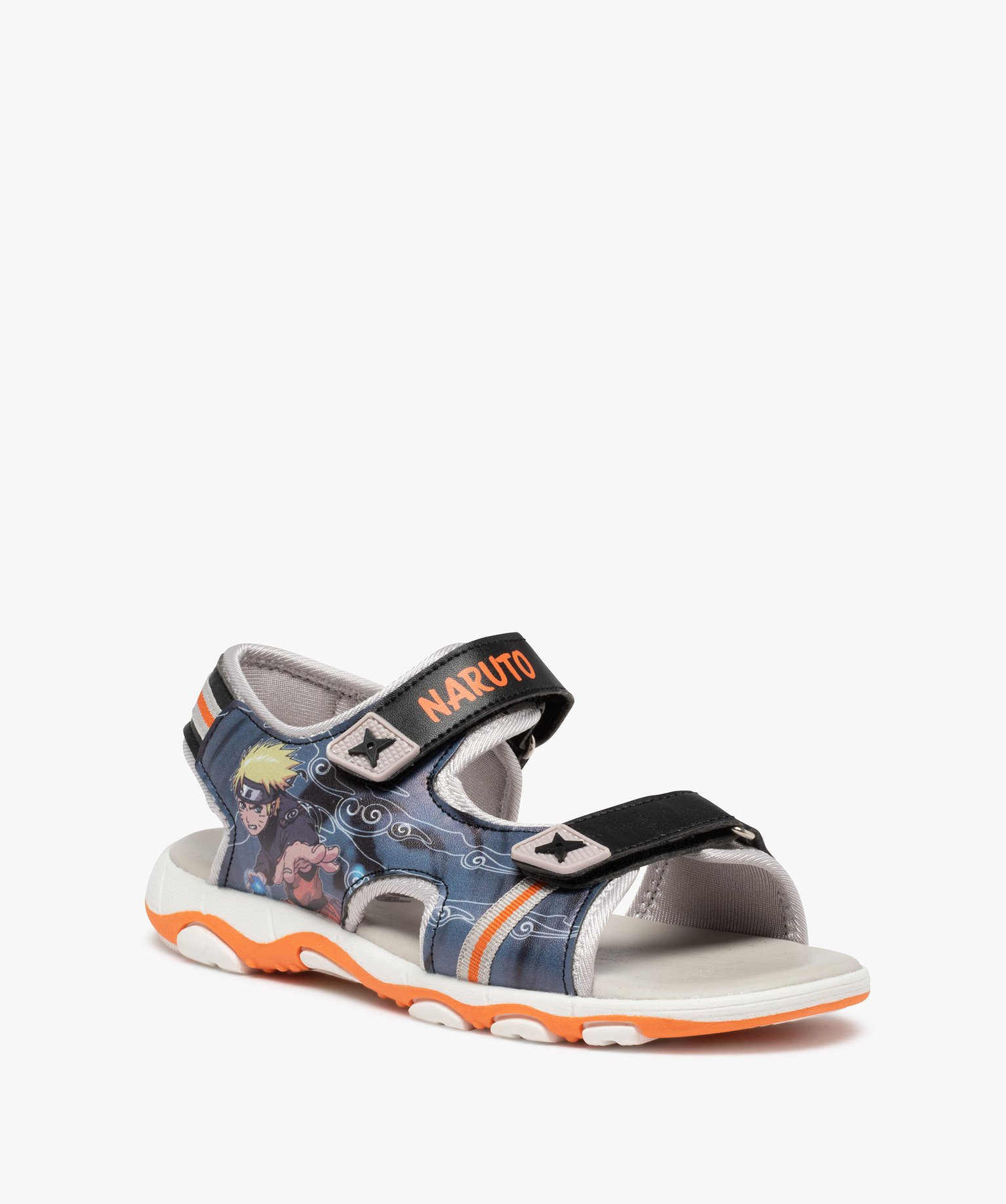Sandales sport Garçon imprimées à scratchs - Naruto bleu | GEMO