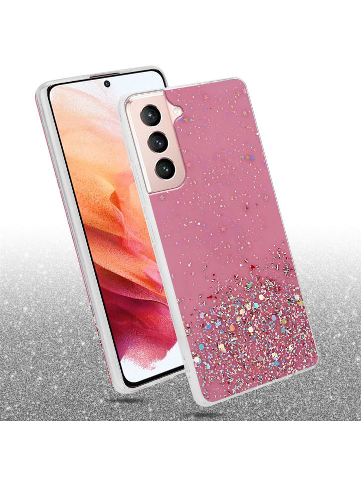 cadorabo Hülle für Samsung Galaxy S21 5G Glitter in Rosa mit Glitter günstig kaufen onesize
