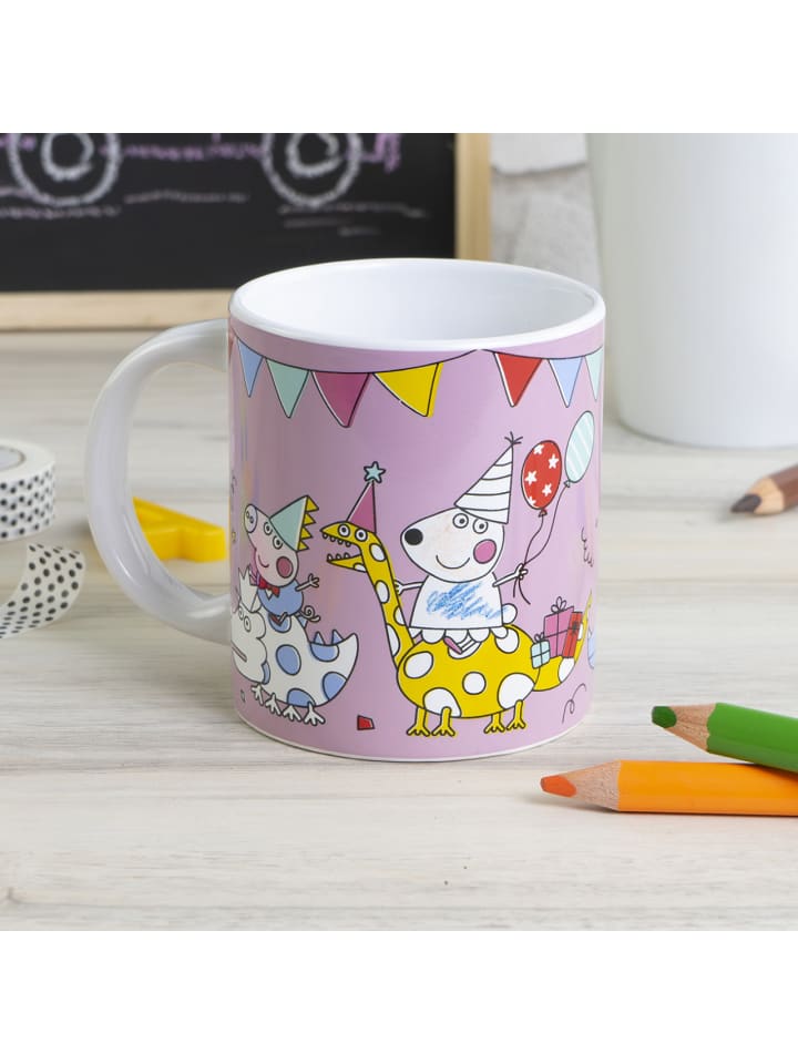 Geda Labels Tasse Peppa Pig Hip Hip Hooray in Lila - 250ml günstig kaufen onesize