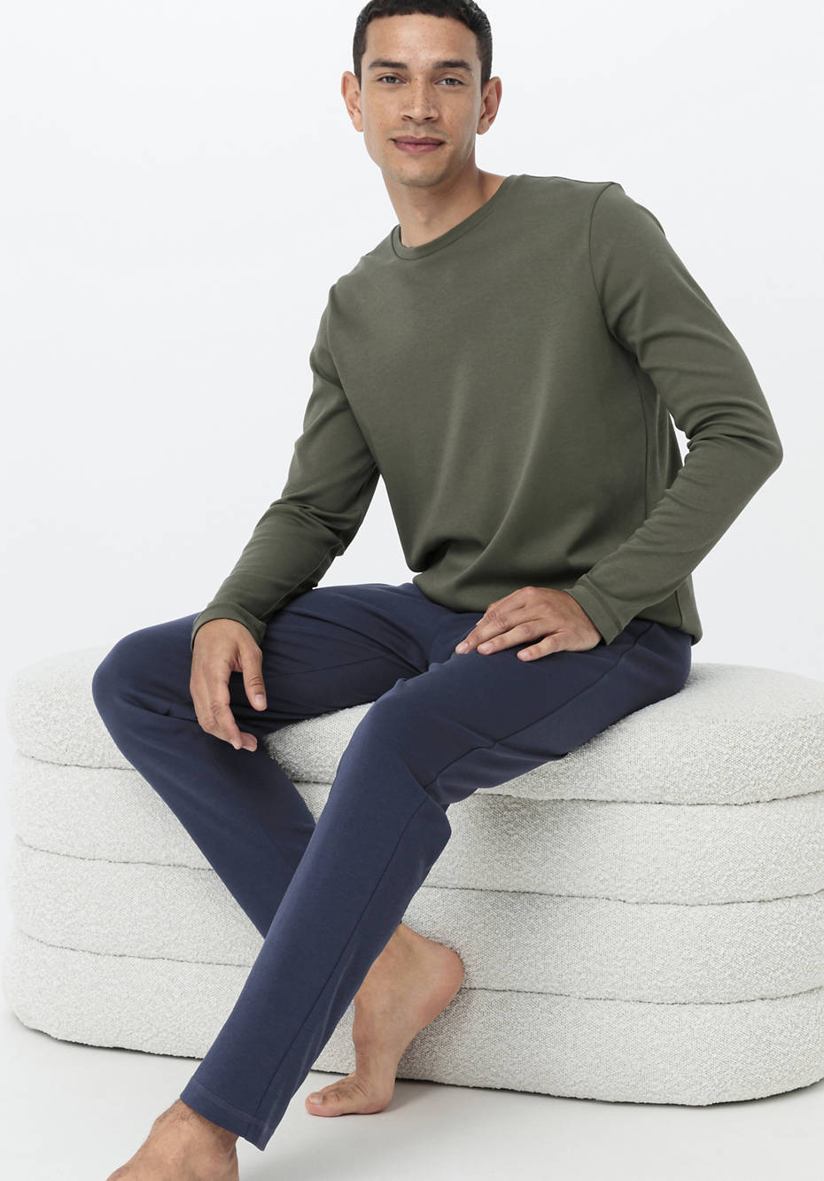 Langarm-Schlafshirt aus reiner Bio-Baumwolle