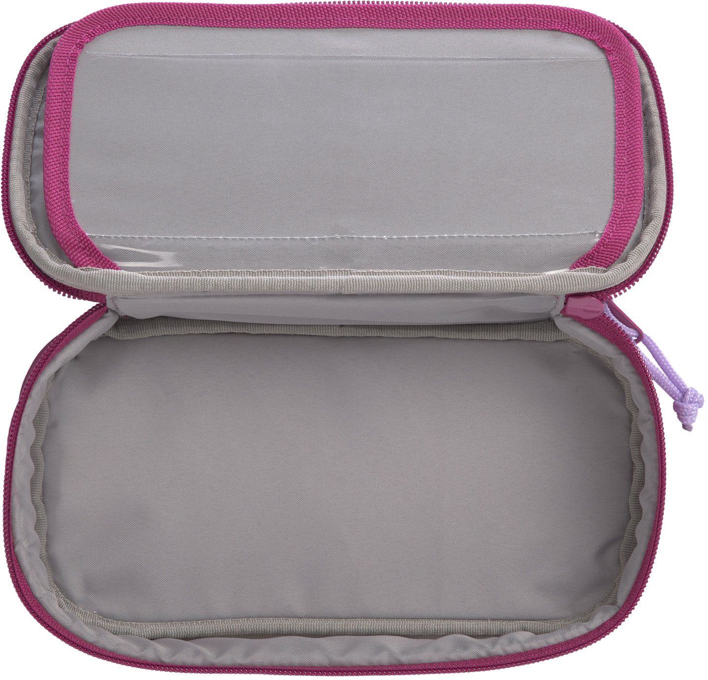 LÄSSIG Schreibgeräteetui Unique, Spacy, Speckles Berry, PETA-approved vegan; aus recyceltem Material